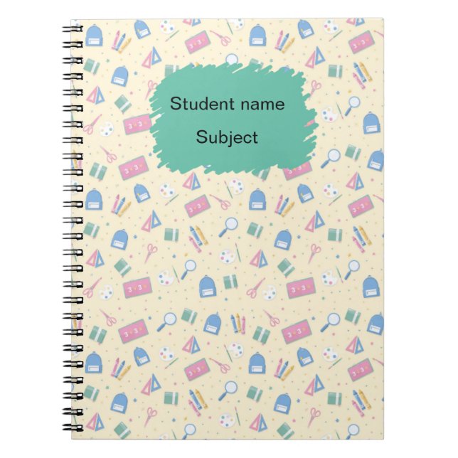 Cuaderno Personalizado de Regreso a Clases | Nombr (Frente)