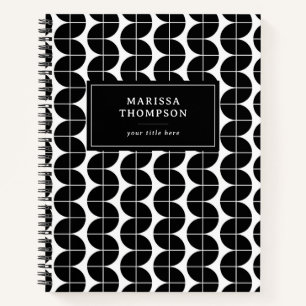 Cuaderno Personalizado de resumen moderno de mediados de si