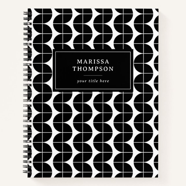 Cuaderno Personalizado de resumen moderno de mediados de si (Anverso)