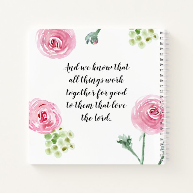 Cuaderno Personalizado de Reuniones Romanas 8:28 (Reverso)