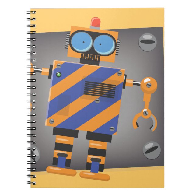 Cuaderno Personalizado de robots mecánicos (Frente)