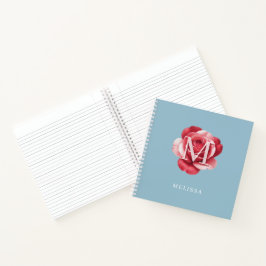 Cuaderno Personalizado de Rosa Inicial | Floral Mo