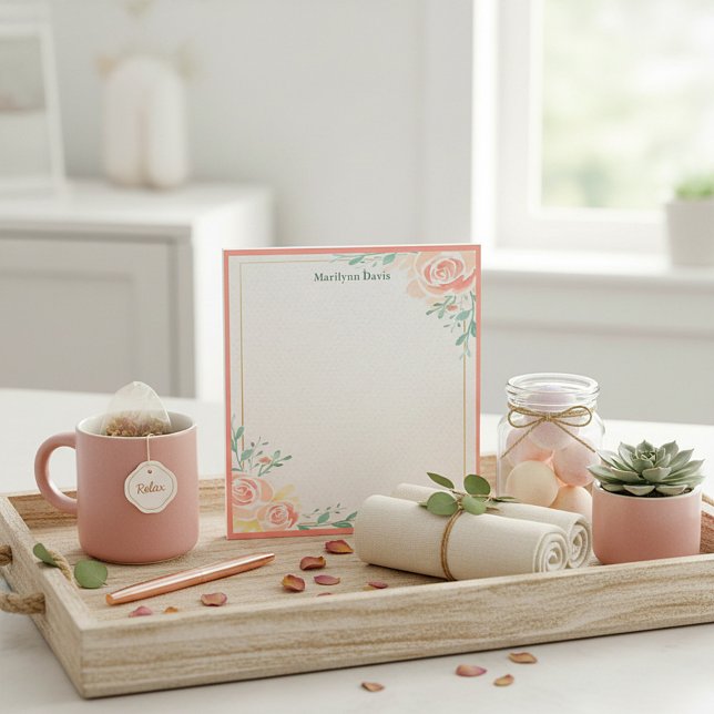 Cuaderno personalizado de rosas rosadas (Subido por el creador)