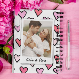 Cuaderno Personalizado de San Valentín Foto Monograma Forma