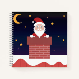 Cuaderno Personalizado de Santa Claus Nochebuena noche en l