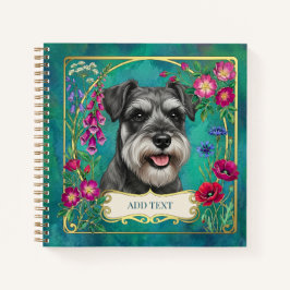 Cuaderno personalizado de Schnauzer con sal y pimi
