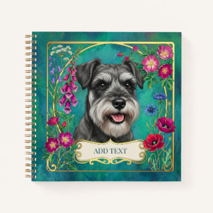 Cuaderno personalizado de Schnauzer con sal y pimi