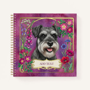 Cuaderno personalizado de Schnauzer con sal y pimi