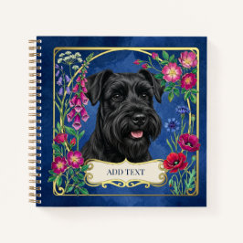 Cuaderno personalizado de Schnauzer negro