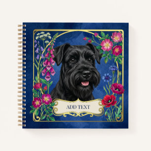Cuaderno personalizado de Schnauzer negro
