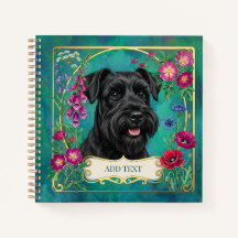 Cuaderno personalizado de Schnauzer negro