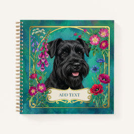 Cuaderno personalizado de Schnauzer negro