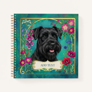 Cuaderno personalizado de Schnauzer negro