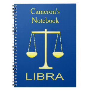 Cuaderno Personalizado de signos de estrella de balanzas de