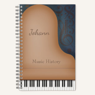 Cuaderno Personalizado de Símbolos de Música Whimsical Gran