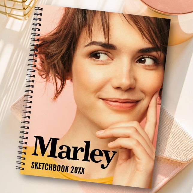 Cuaderno Personalizado de Sketchbook Foto Cuta Nombre de Mo (Subido por el creador)