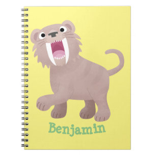 Cuaderno Personalizado de Smilodon del tigre dientes de Cut