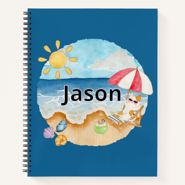 Cuaderno Personalizado de Tapas Duras de Gato de P (Anverso)
