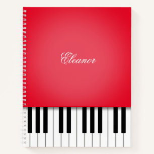 Cuaderno personalizado de teclado de música de pia