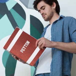 Cuaderno personalizado de textura de fútbol