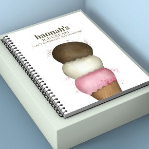 Cuaderno Personalizado de Tienda de Hielo Simple