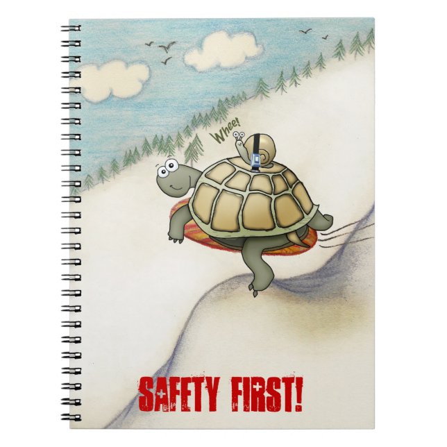 Cuaderno personalizado de tortuga y caracol con cinturón de (Frente)