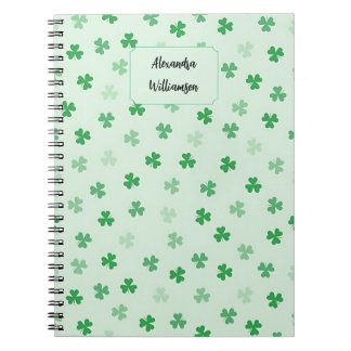 Cuaderno personalizado de trébol verde | Minimalis