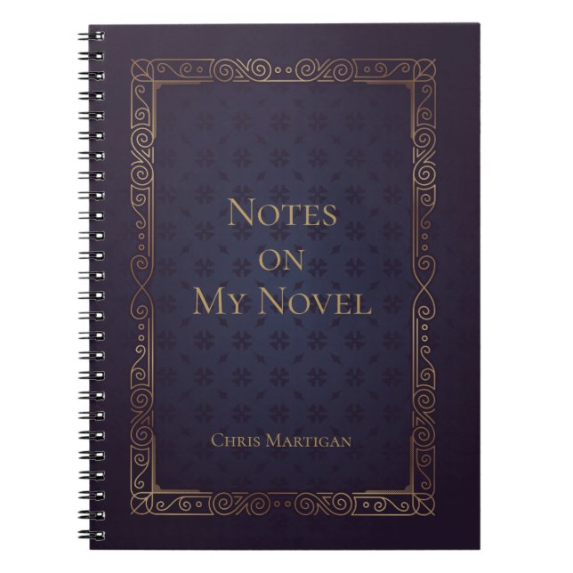 Cuaderno Personalizado de un escritor elegante (Frente)