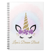 Cuaderno personalizado de unicornio