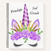 Cuaderno Personalizado de Unicornio para Niños