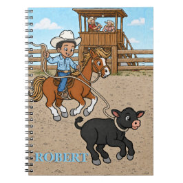Cuaderno personalizado de vaquero de rodeos para e
