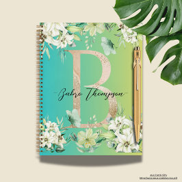 Cuaderno Personalizado de vegetación botánica moderna de gr