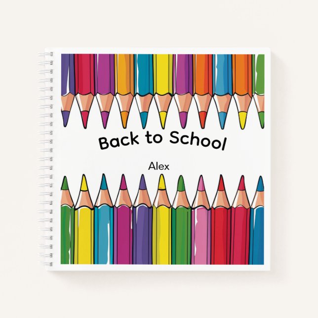 Cuaderno personalizado de vuelta al cole con lápic (Anverso)
