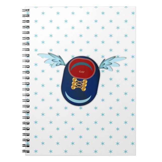 Cuaderno Personalizado de zapatos alados y estrellas (Frente)