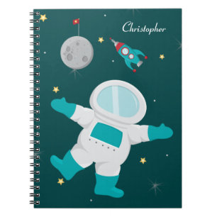 Cuaderno personalizado del astronauta del espacio