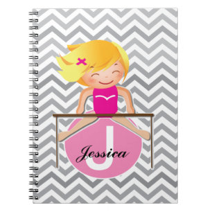 Cuaderno personalizado del CHICA de la gimnasia