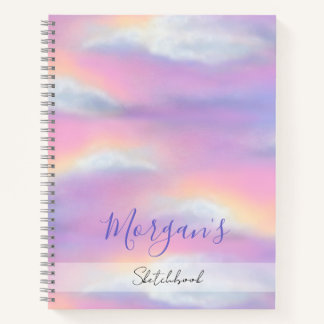Cuaderno Personalizado del cielo arcoiris Pastel