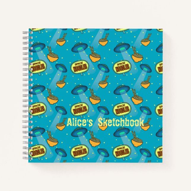 Cuaderno Personalizado del cielo de la noche de los fideos  (Anverso)