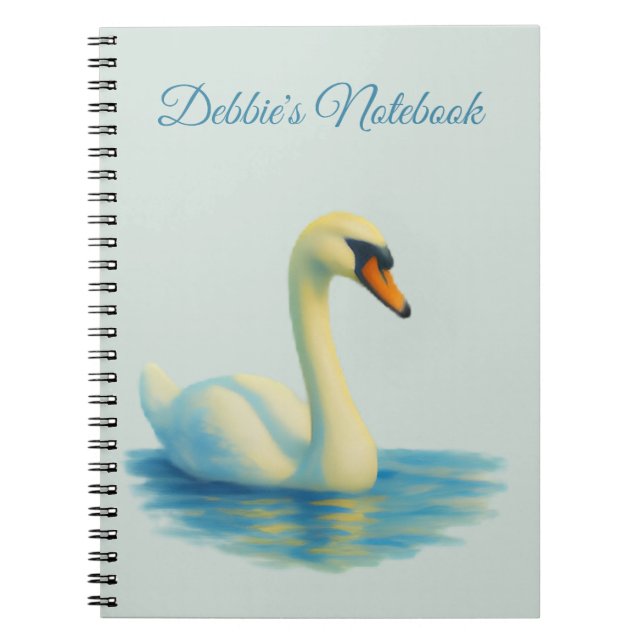 Cuaderno personalizado del cisne (Frente)