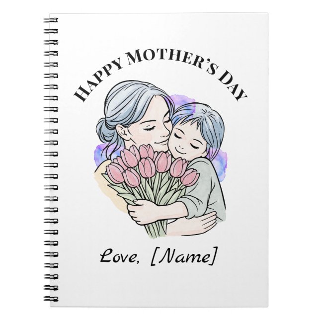 Cuaderno personalizado del Día de la Madre para Ma (Frente)