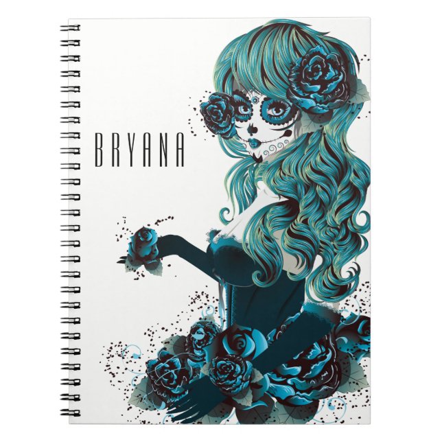 Cuaderno Personalizado del Día de la Muerte del Chica de la (Frente)