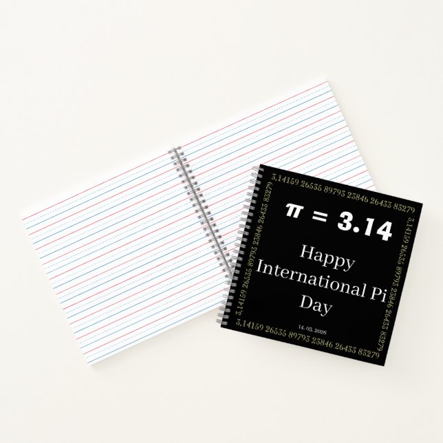 Cuaderno personalizado del Día Pi - Feliz Internac (Interior)