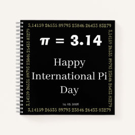 Cuaderno personalizado del Día Pi - Feliz Internac