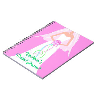 Cuaderno personalizado del diario de la novia