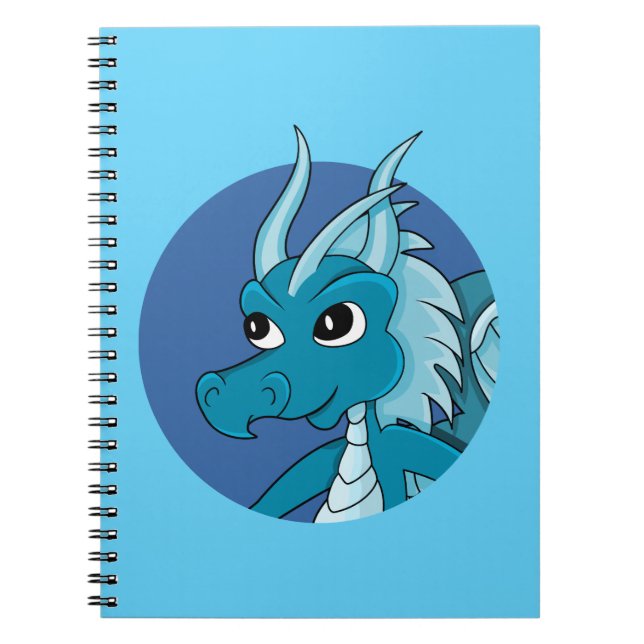 Cuaderno Personalizado del dragón azul (Frente)