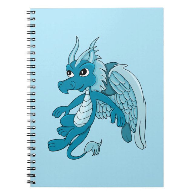 Cuaderno Personalizado del dragón azul (Frente)