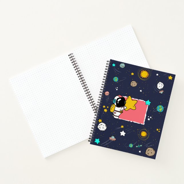 Cuaderno Personalizado del espacio ultraterrestre astronaut (Interior)