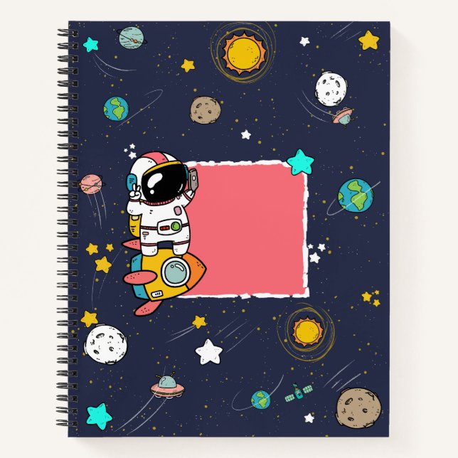 Cuaderno Personalizado del espacio ultraterrestre astronaut (Anverso)