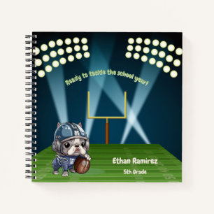 Cuaderno Personalizado del estadio de marionetas de bulldog