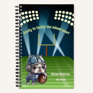 Cuaderno Personalizado del estadio de marionetas de bulldog